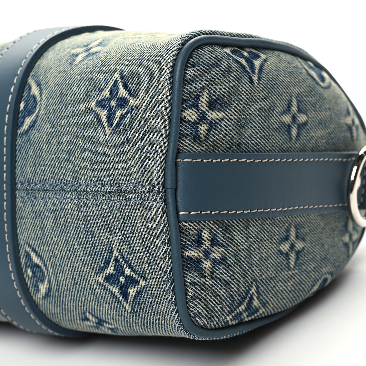 Monogram Washed Denim Keepall Bandouliere 25