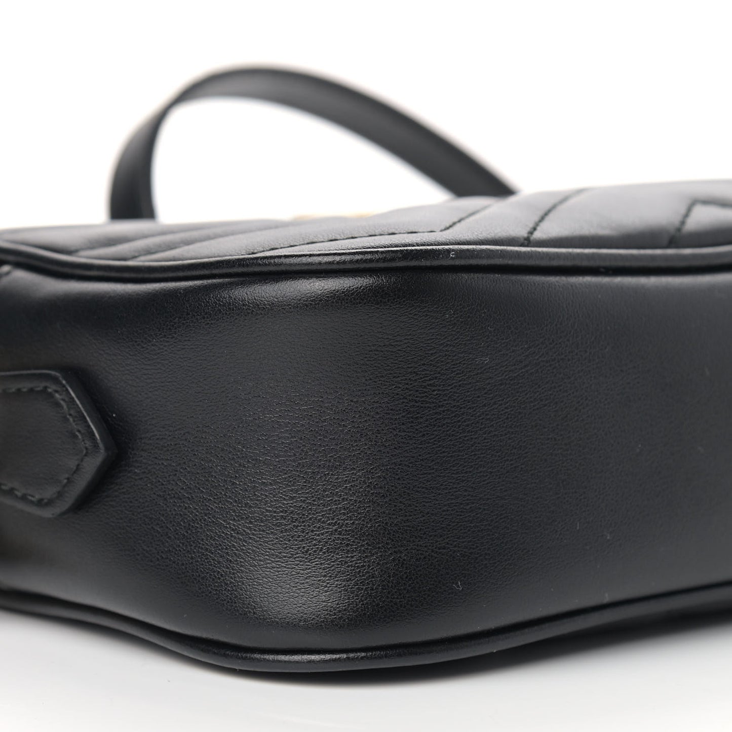 Calfskin Matelasse Mini GG Marmont Chain Shoulder Bag Black
