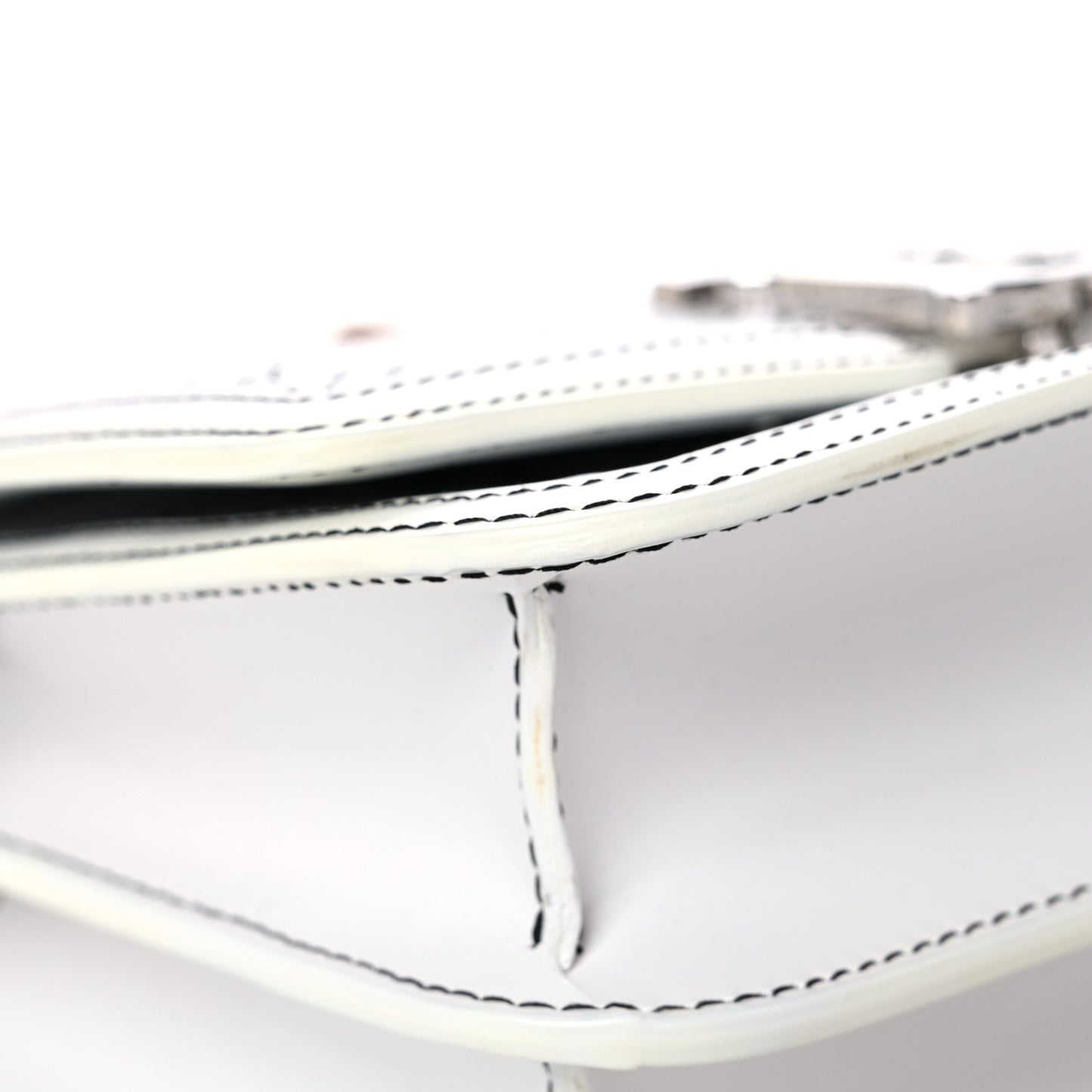 Calfskin Monogram Embossed Small TB Chain Bag Optic White