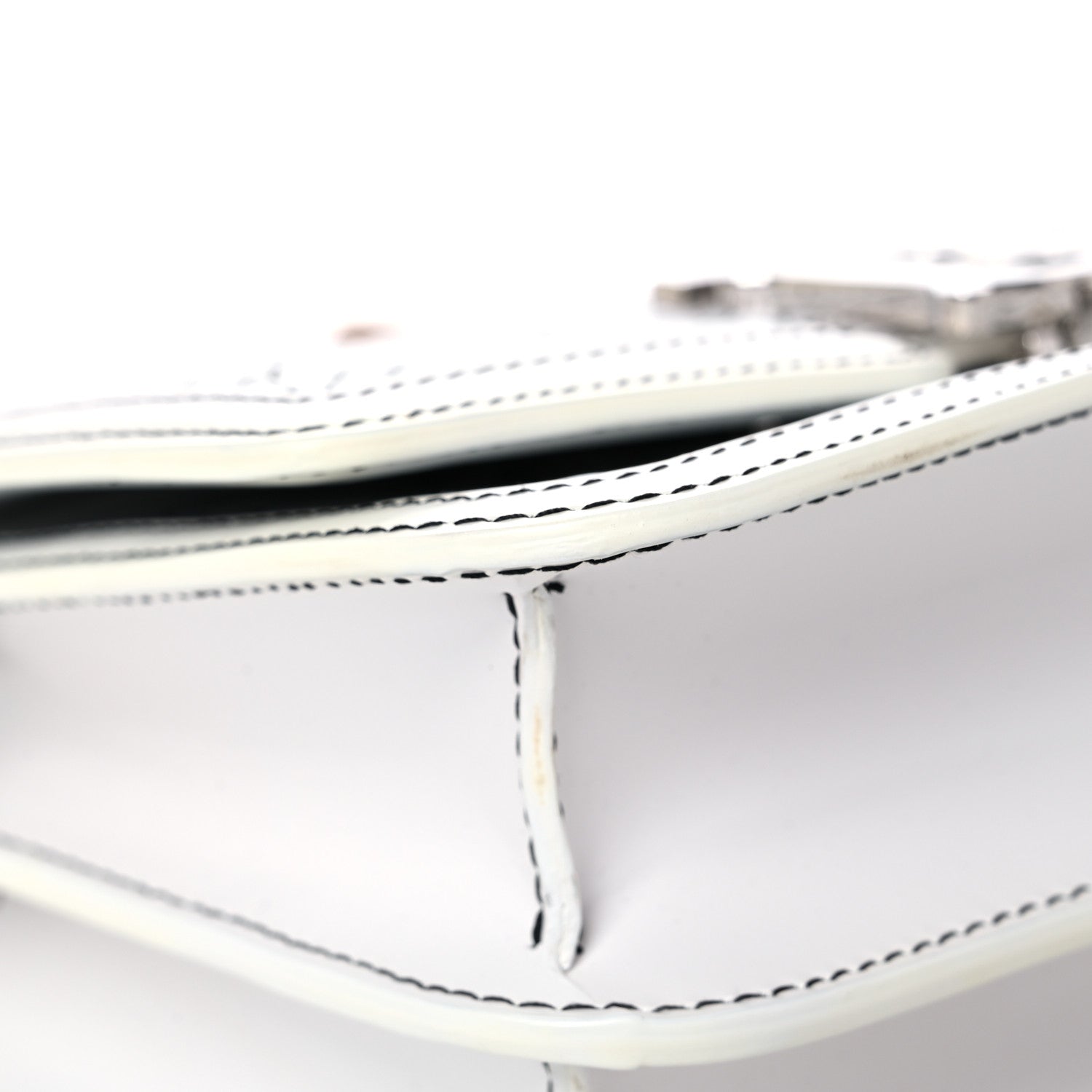 Burberry Calfskin Monogram Embossed Small TB Chain Bag Optic White 8 of 15