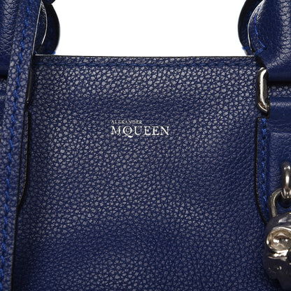 Alexander McQueen Pebbled Calfskin Small Skull Padlock Zip Around Tote Ultramarine 9 of 14