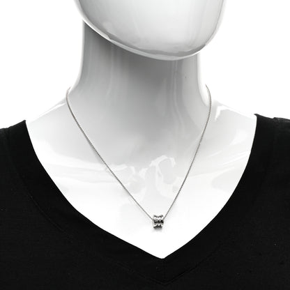 Bulgari 18K White Gold Mini B.Zero1 Pendant Necklace 2 of 5