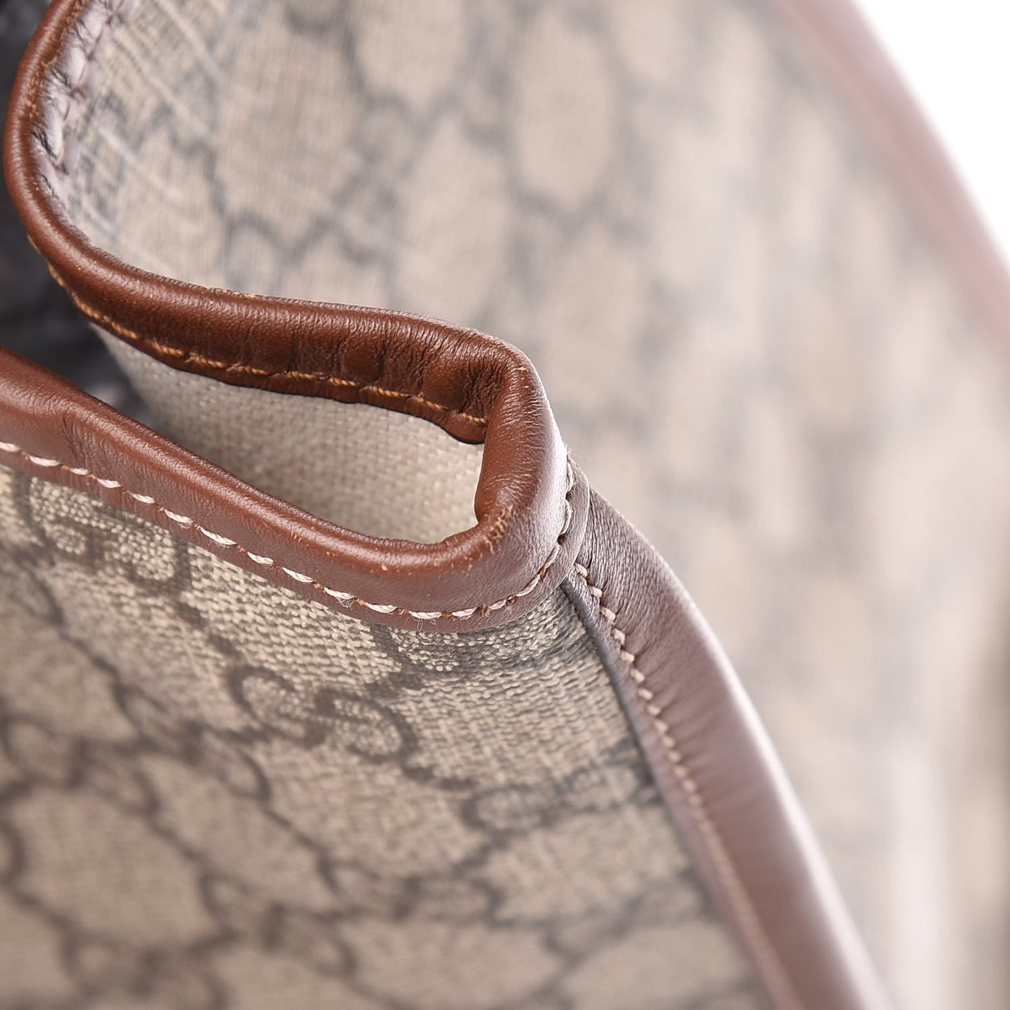 GG Plus Monogram Small Signature Web Loop Vertical Tote Light Brown