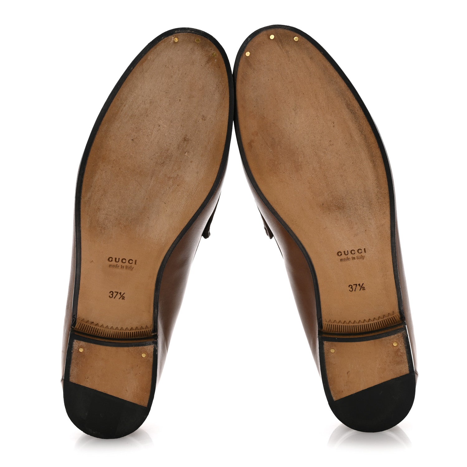 Gucci Betis Glamour Calfskin Womens 1953 Horsebit Loafers 37.5 Brown Sugar 6 of 10