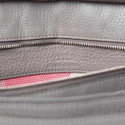 Gucci Cellarius Calfskin Medium Bamboo Daily Flap Shoulder Bag Storm Grey 8 of 15
