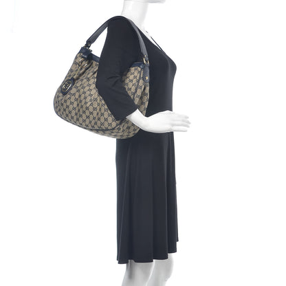 Gucci Monogram Medium Sukey Hobo Navy 2 of 13