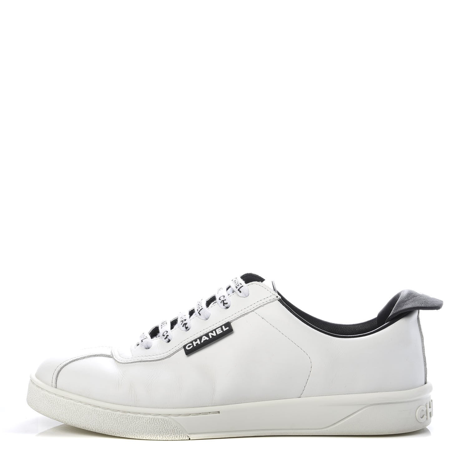 Chanel Calfskin CC Sneakers 38 White 1 of 12