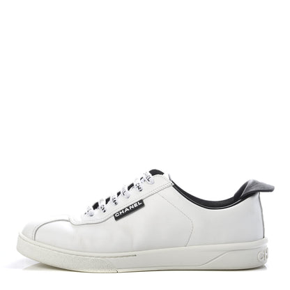 Chanel Calfskin CC Sneakers 38 White 1 of 12