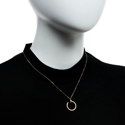 Cartier 18K Yellow Gold Diamond Juste Un Clou Paved Pendant Necklace 2 of 6