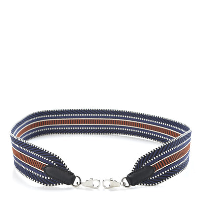 Hermes Toile Swift 50mm Sangle Cavale Shoulder Strap Bleu Encre Cuivre Black 2 of 6