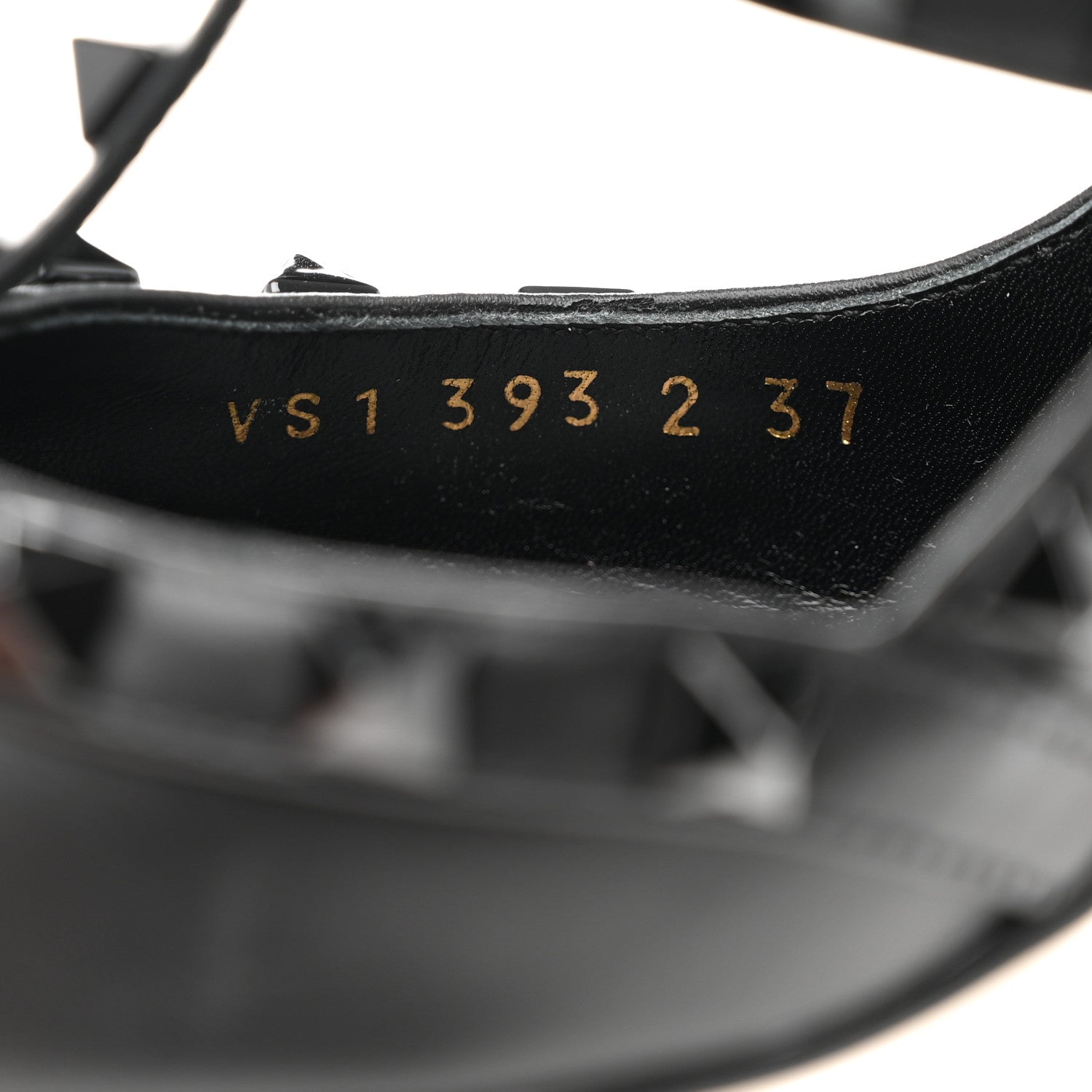 Valentino Garavani Calfskin Lacquered Monochrome Rockstud Ankle Strap 100mm Pumps 37 Black 6 of 9