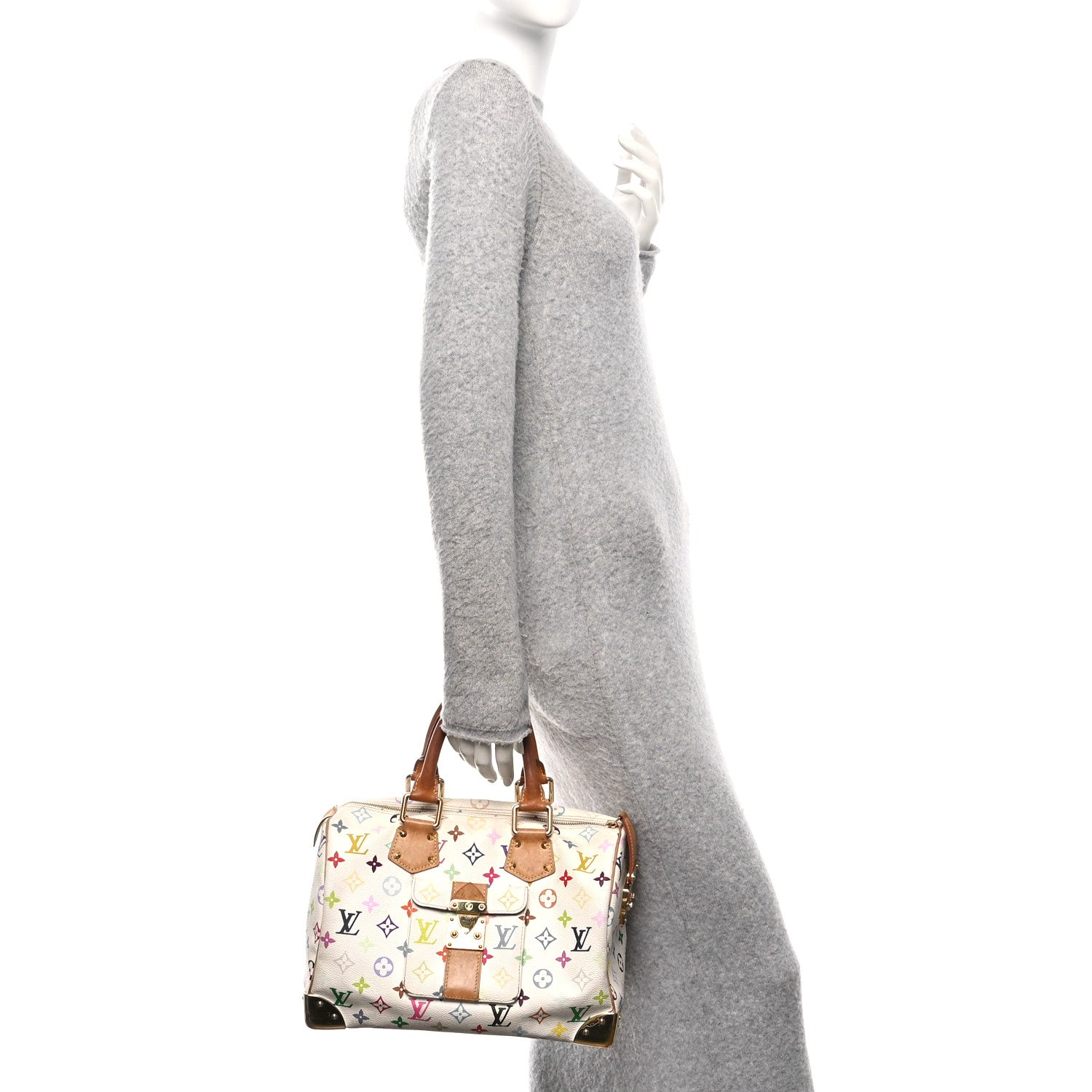 Louis Vuitton Monogram Multicolor Speedy 30 White 2 of 10