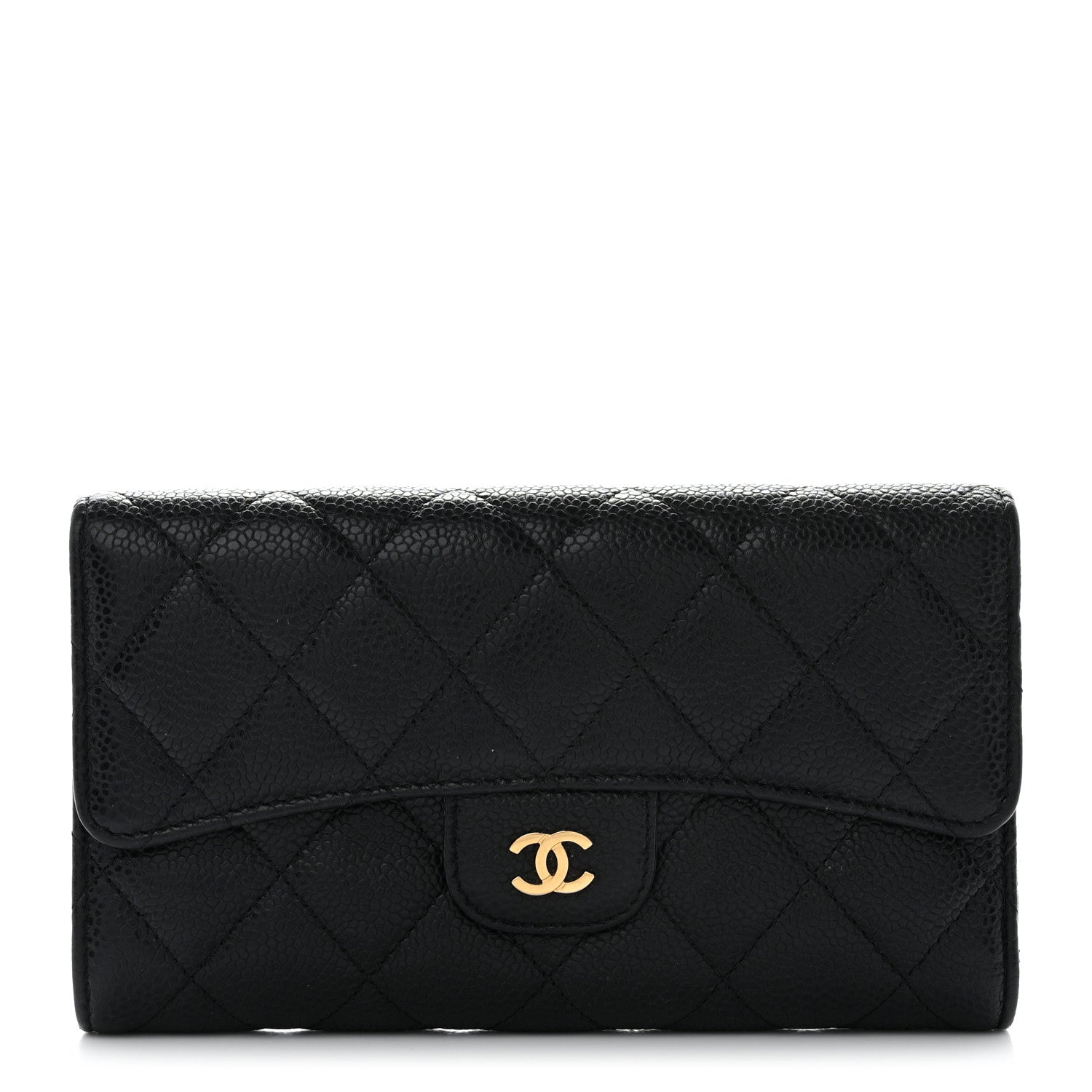 Chanel Caviar Quilted Large Flap Wallet Black 1 of 11