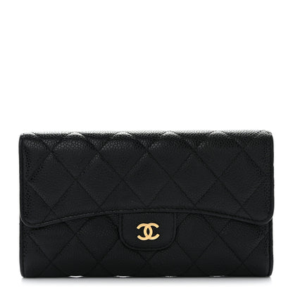 Chanel Caviar Quilted Large Flap Wallet Black 1 of 11