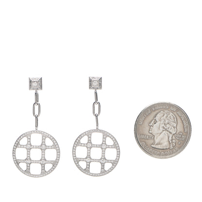 Cartier 18K White Gold Diamond Pasha Drop Earrings 2 of 5