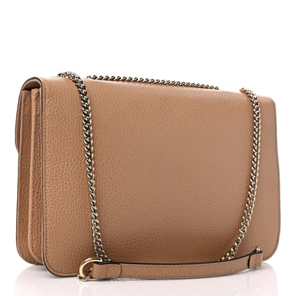 Gucci Dollar Calfskin Interlocking G Shoulder Bag Camelia 3 of 9