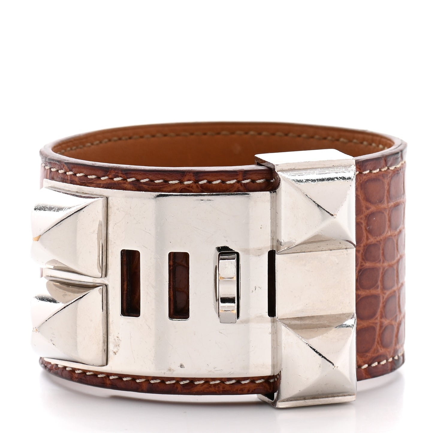 Shiny Alligator Collier de Chien CDC Bracelet S Fauve