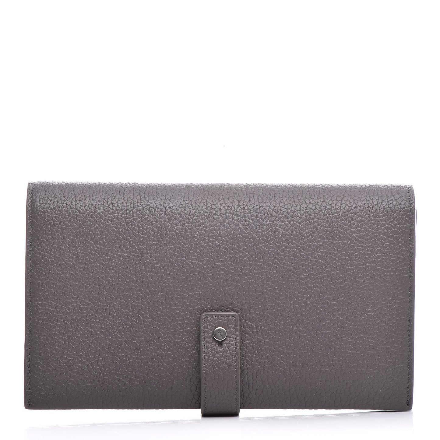 Grained Calfskin Sac De Jour Souple Thin Wallet Fog