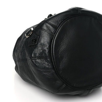 Balenciaga Matte Goatskin Rubber Covered Classic Hardware Mini Pompon Black 9 of 12