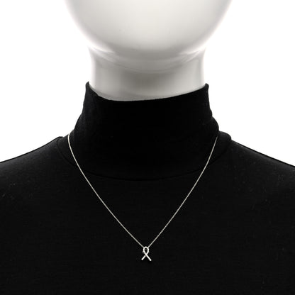 Roberto Coin 18K White Gold Diamond Tiny Treasures Hope Pendant Necklace 2 of 4