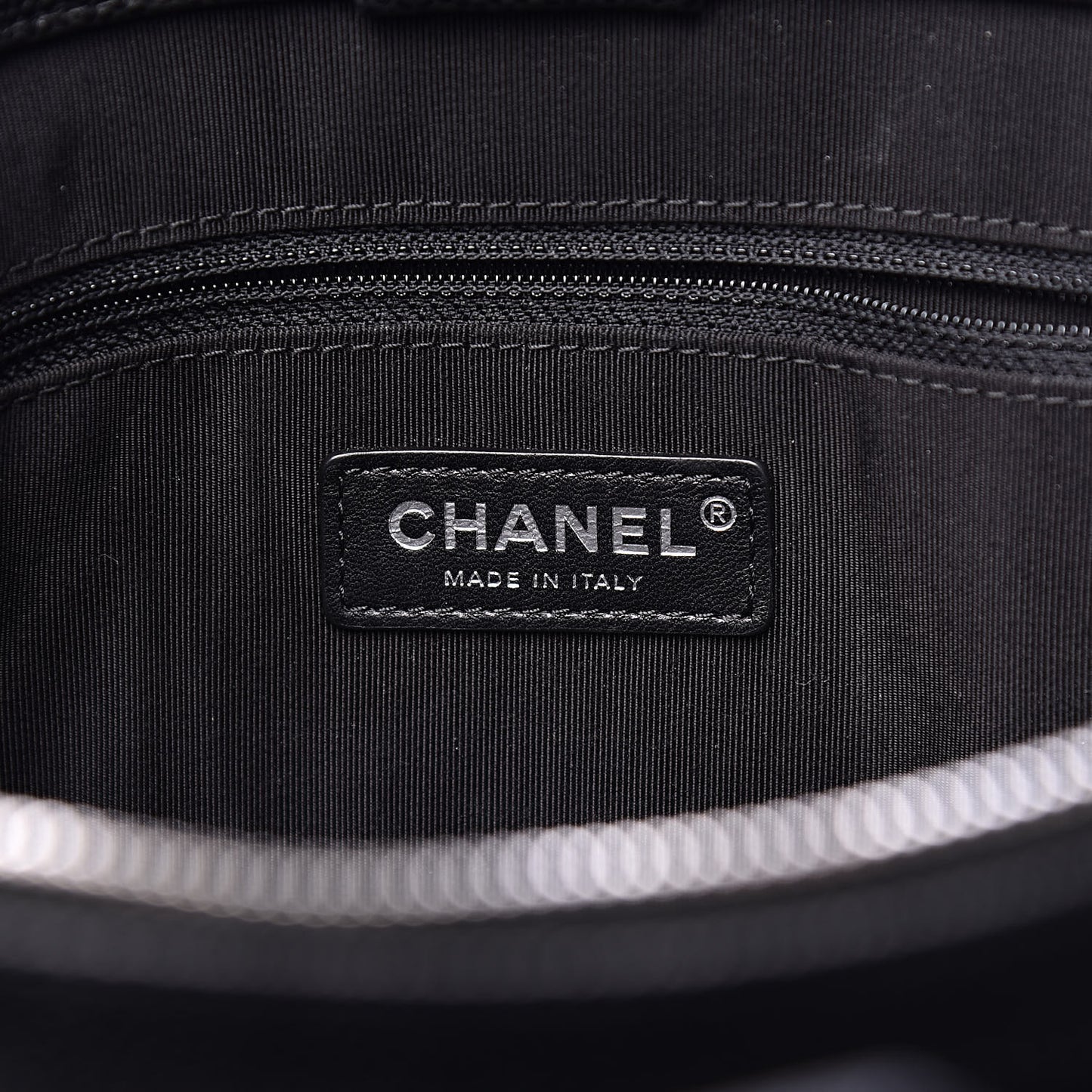Caviar Stitched Shopping Tote Black