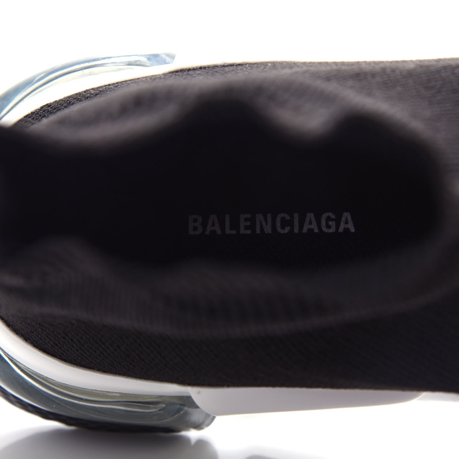 Balenciaga Neoprene Knit Womens Speed Clear Sole Sneakers 36 Black White 8 of 11