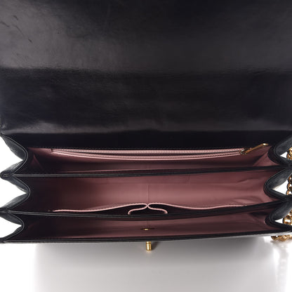 Chanel Iridescent Calfskin Quilted Straight Lined Flap Black 5 of 8