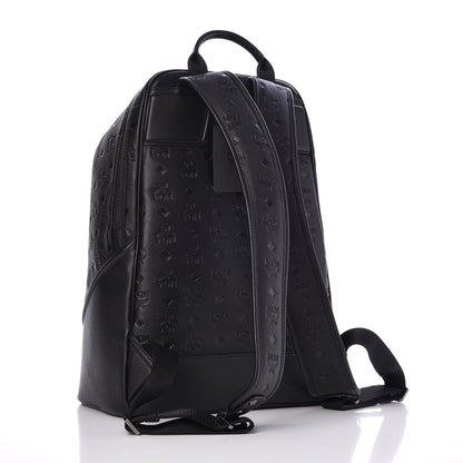 MCM Calfskin Ottomar Monogram Duke Backpack Black 3 of 9