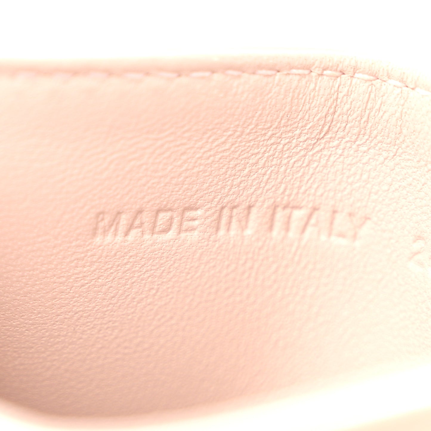 Grained Calfskin Cannage Diorama Card Holder Rose Poudre