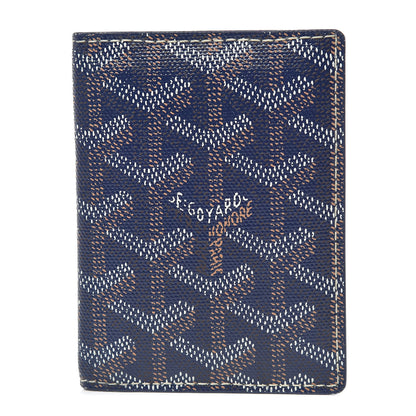 Goyard Goyardine Saint Marc Folding Card Case Navy 1 of 12