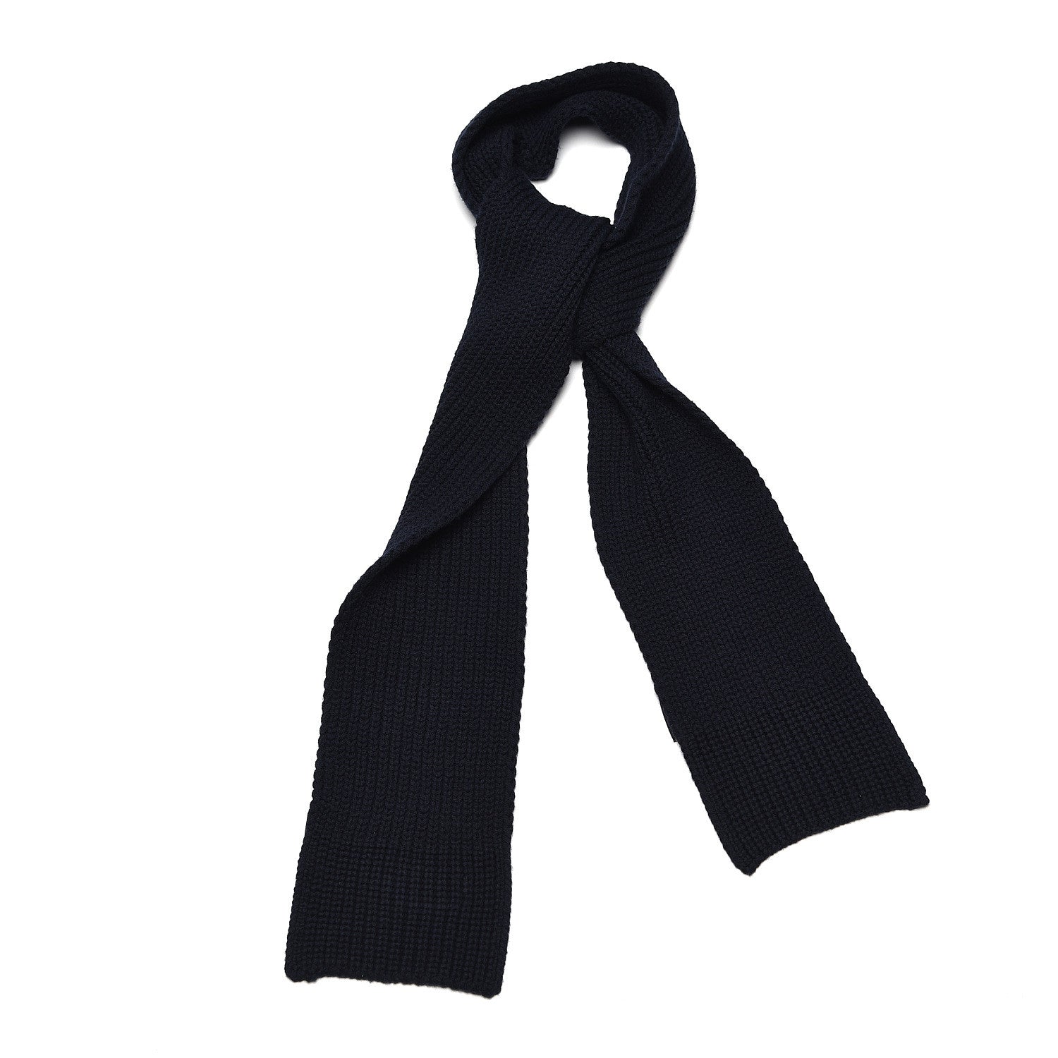 Gucci Wool Knit Scarf Navy 1 of 5