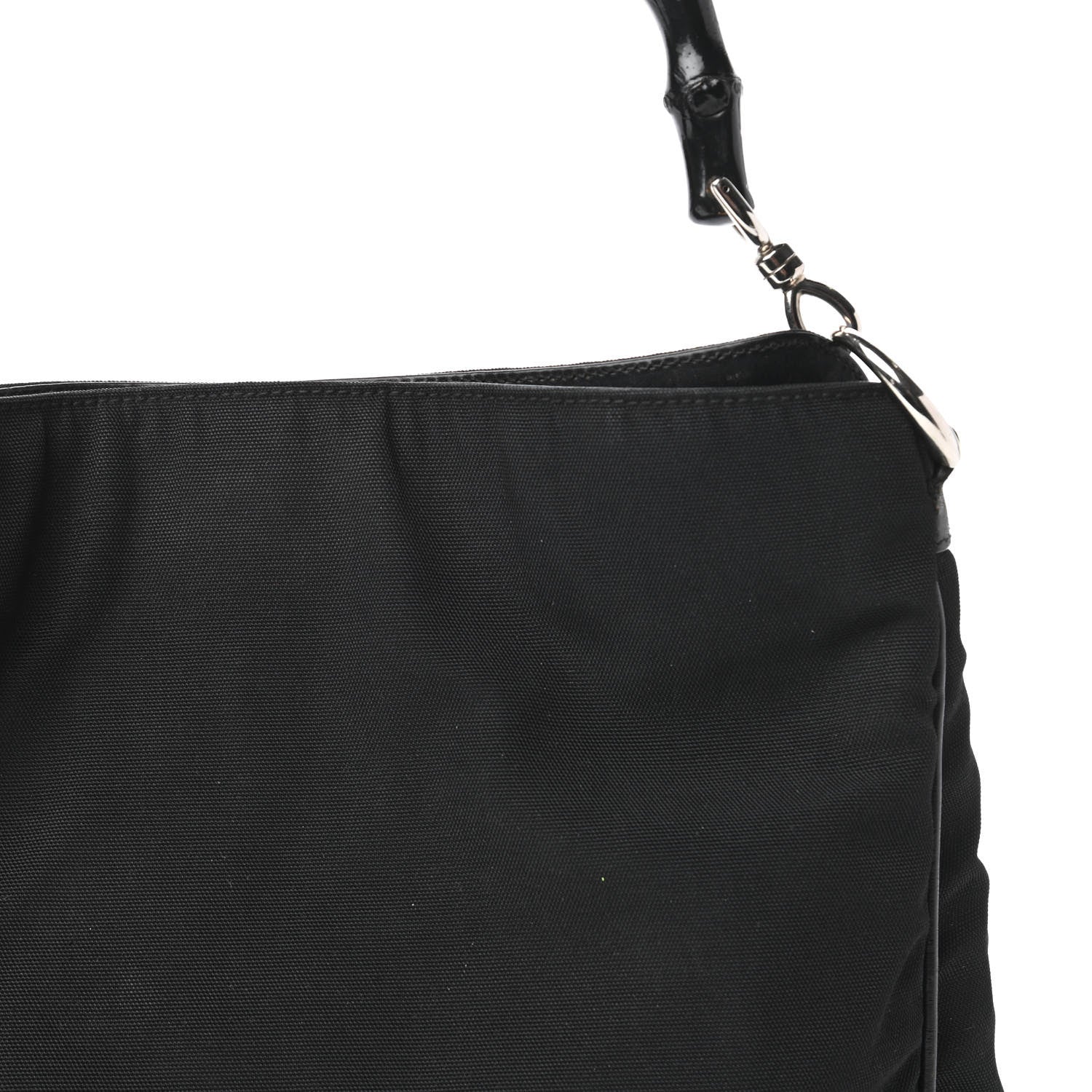 Gucci Nylon Bamboo Top Handle Hobo Black 10 of 10