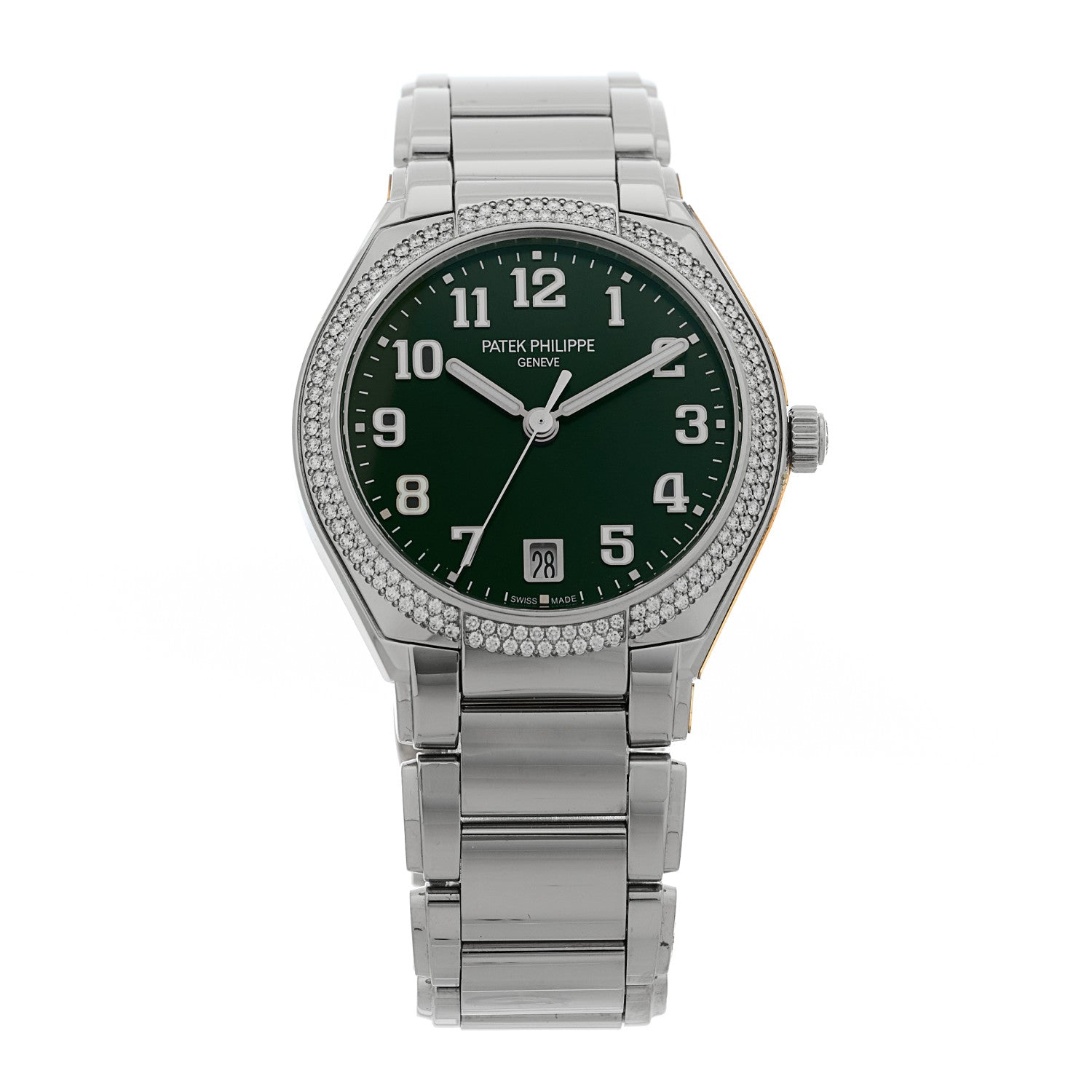 Patek Philippe Stainless Steel Diamond 36mm Twenty-4 Automatic Watch Green 7300/1200A-011 1 of 5