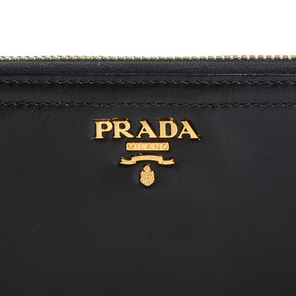 Prada Vitello Shine Zip Around Wallet Nero Black 3 of 8