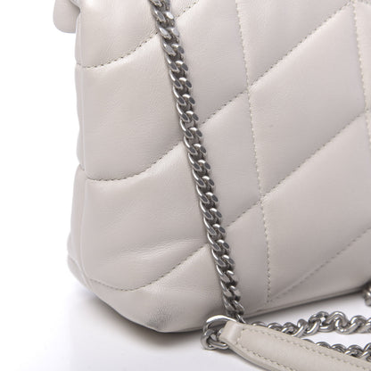Saint Laurent Lambskin Quilted Toy Loulou Puffer Monogram Chain Satchel Crema Soft 8 of 13
