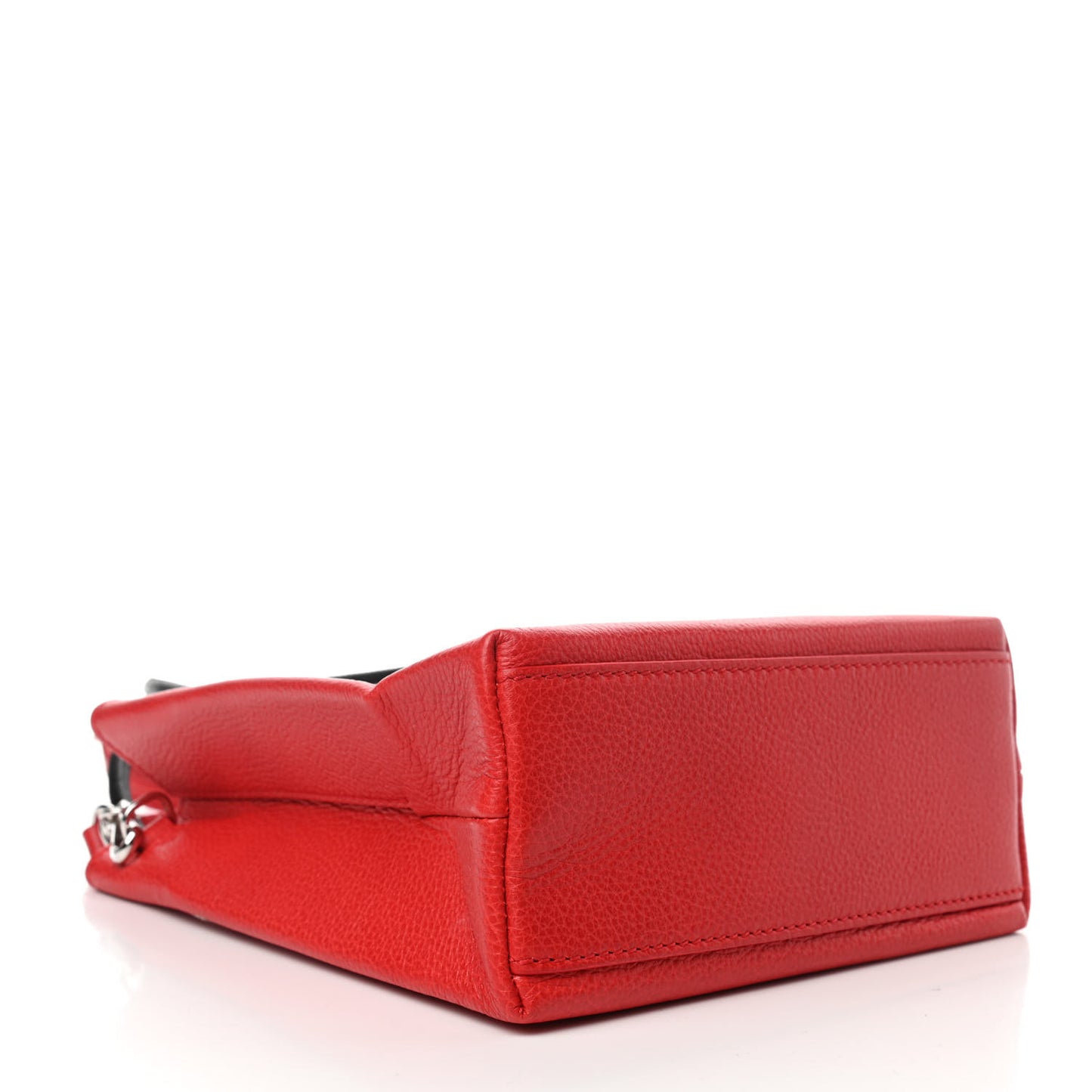 Calfskin Logo XXS Shopping Tote Red