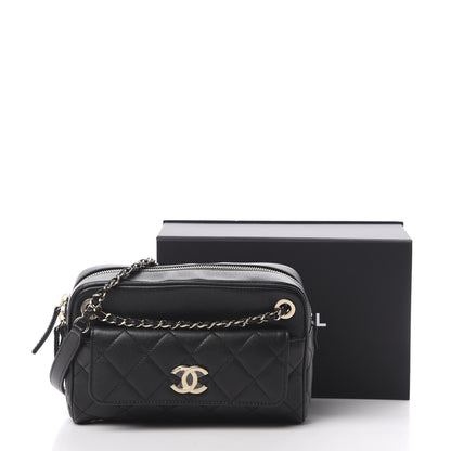Chanel Caviar Quilted Small In & Out Camera Case Black 11 of 11