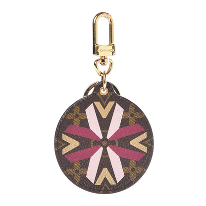 Louis Vuitton Monogram Illustre Multi V Bag Charm Key Ring Fuchsia 1 of 3