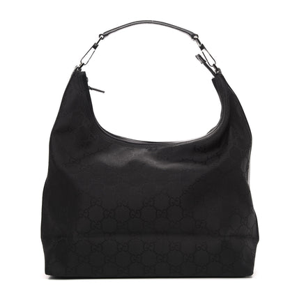 Gucci Nylon Monogram Hobo Black 1 of 12