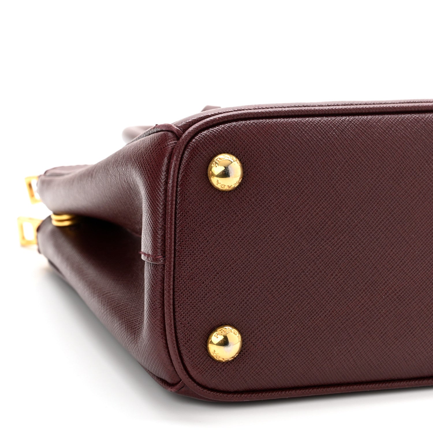 Prada Saffiano Mini Galleria Double Zip Tote Granato 10 of 18