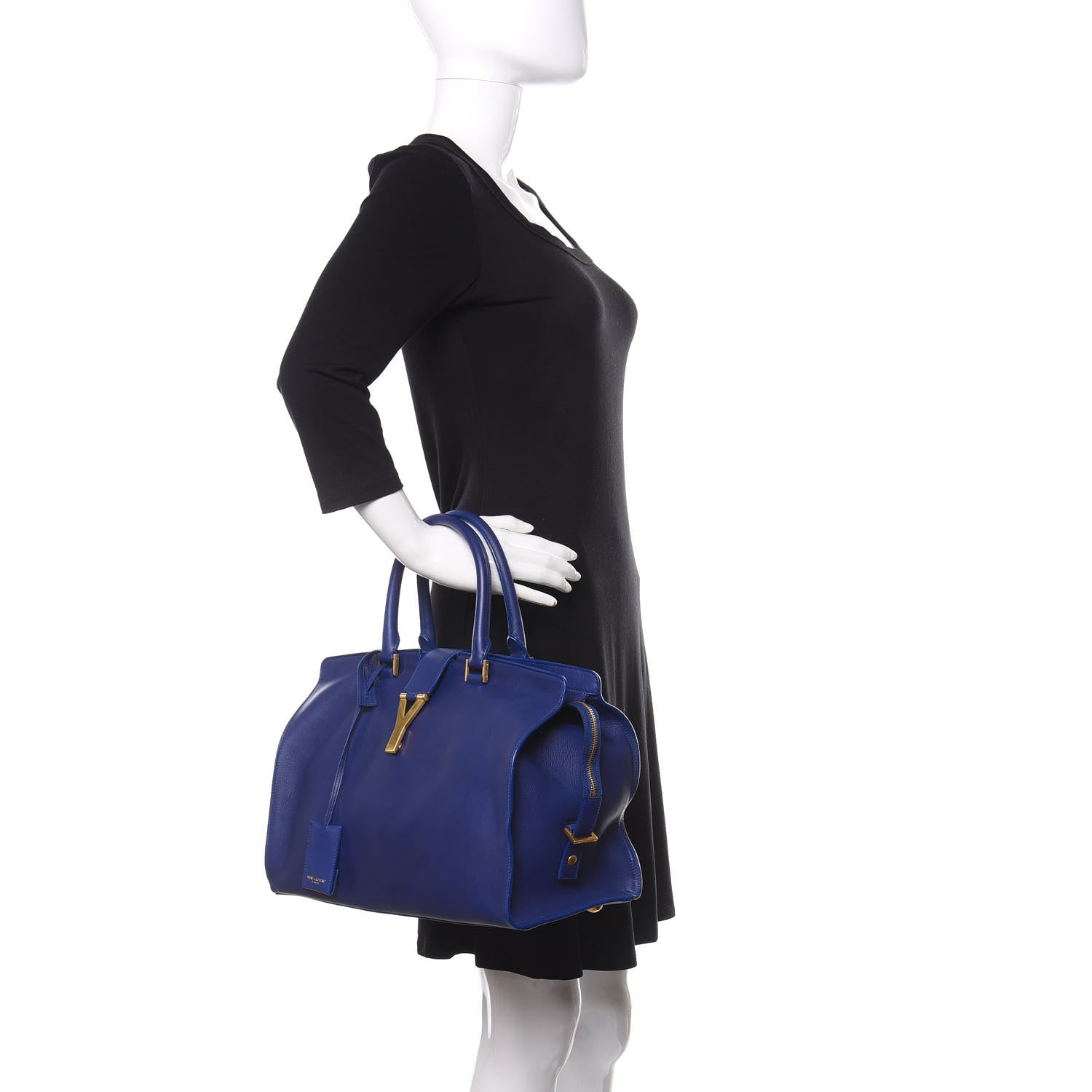 Saint Laurent Calfskin Medium Classic Y Cabas Royal Blue 2 of 10