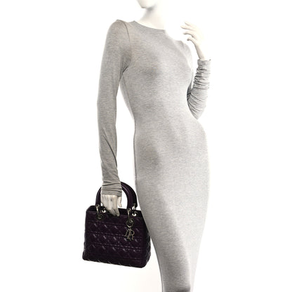 Christian Dior Lambskin Cannage Medium Lady Dior Purple 2 of 10