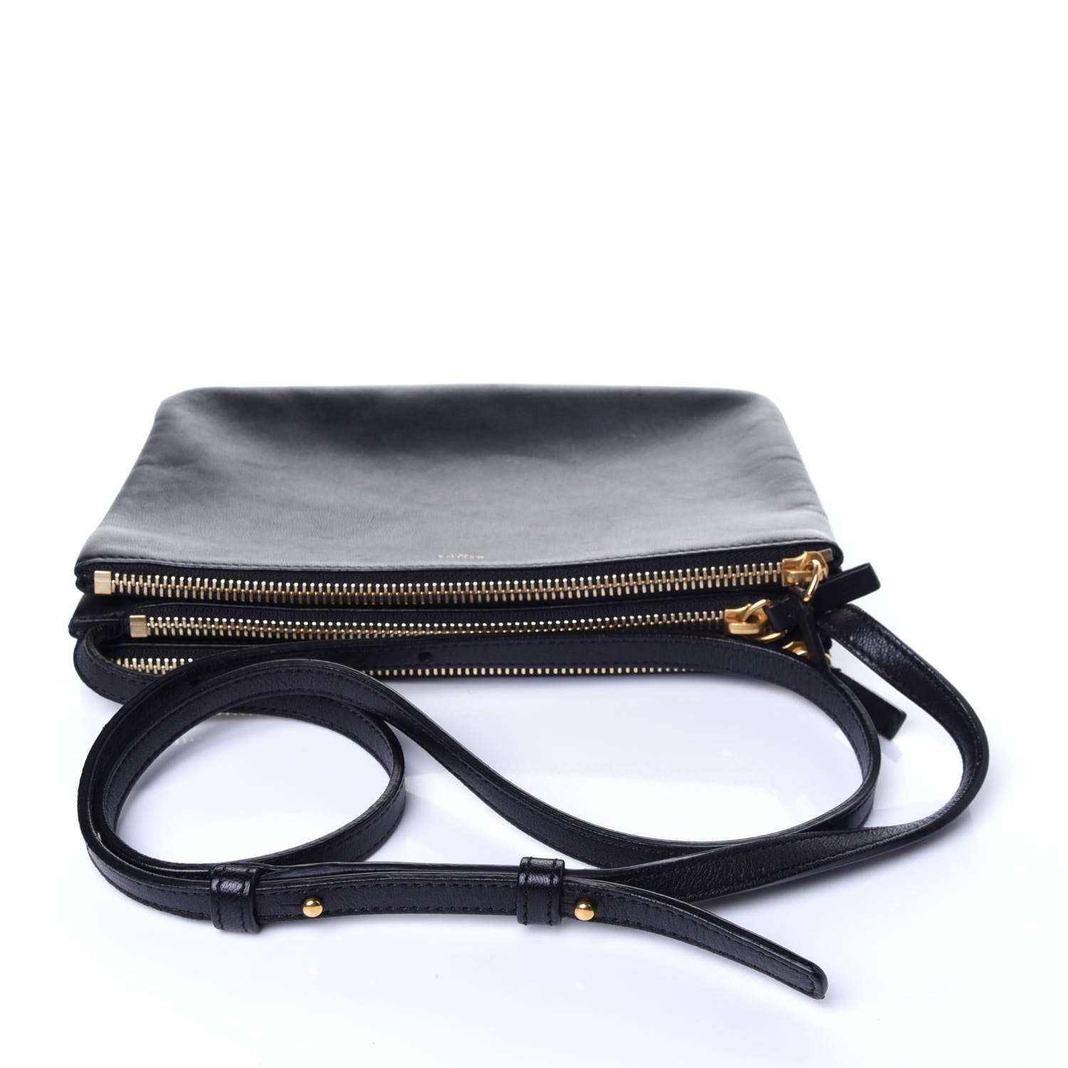 Celine Lambskin Small Trio Crossbody Bag Black 11 of 13