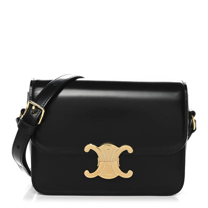 Celine Shiny Calfskin Teen Triomphe Black 1 of 10