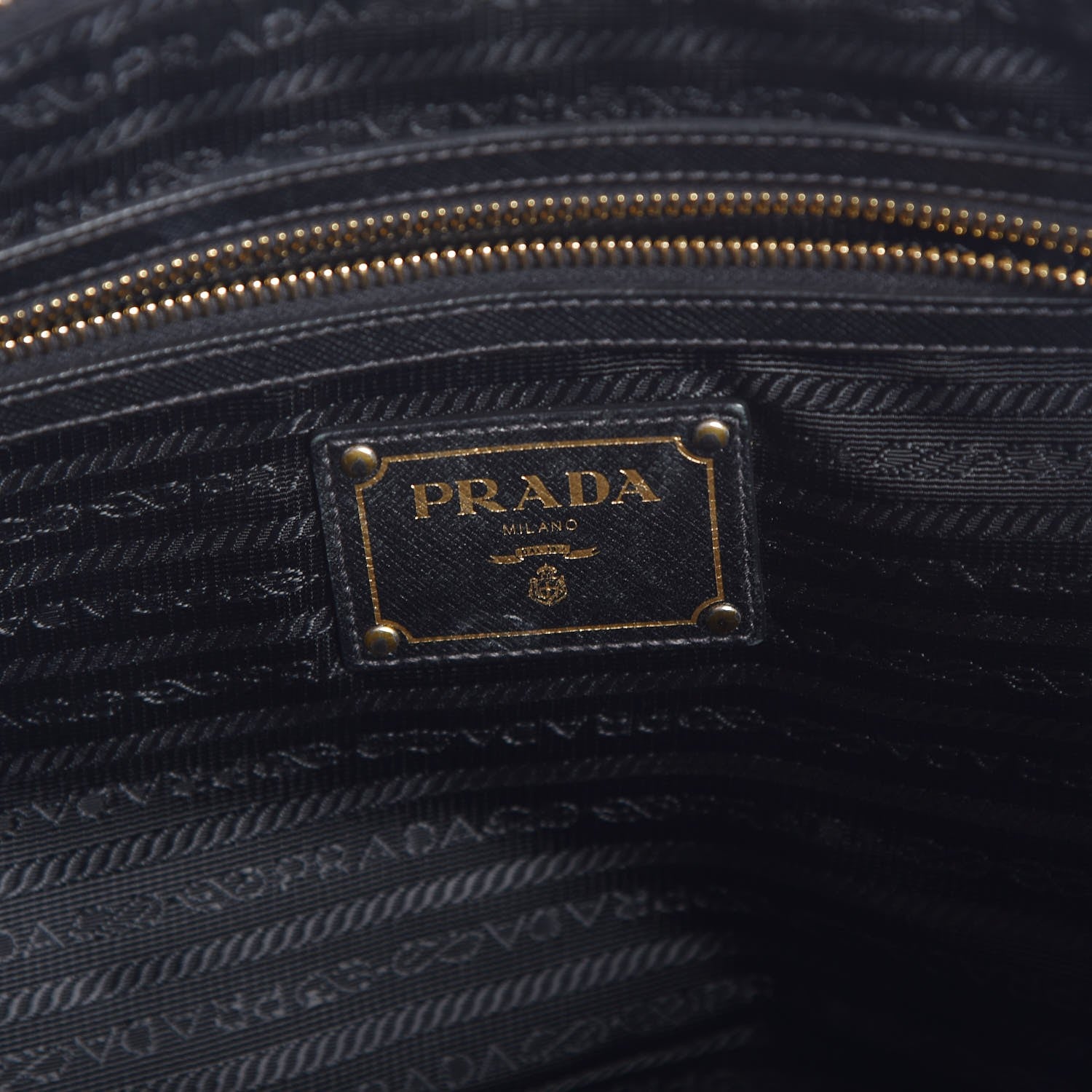 Prada Calfskin Tessuto Nylon Tote Black 6 of 13