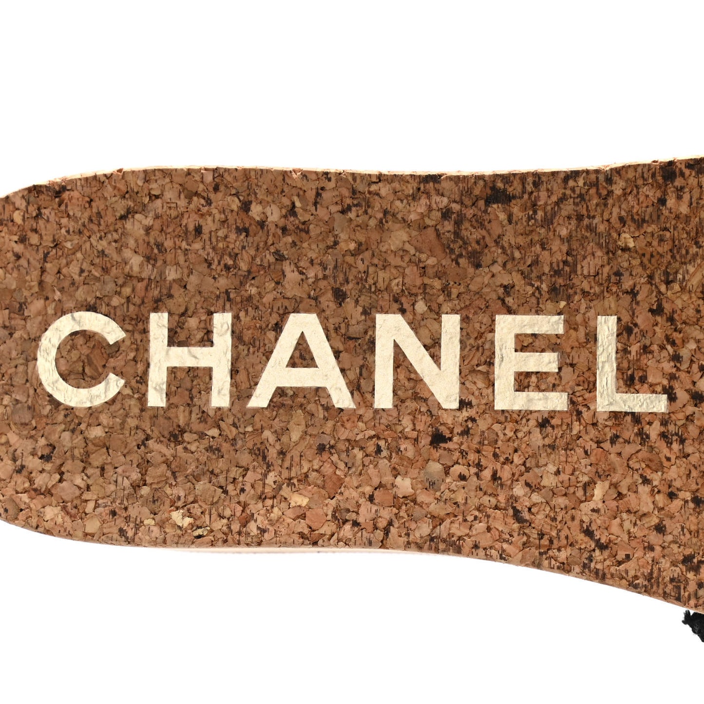 Tweed Cork CC Mule Sandal 36 Black
