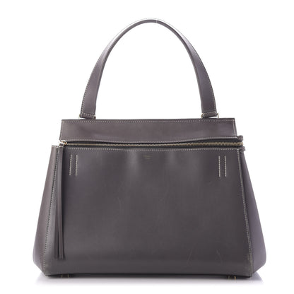Celine Smooth Calfskin Medium Edge Shoulder Bag Grey 1 of 10