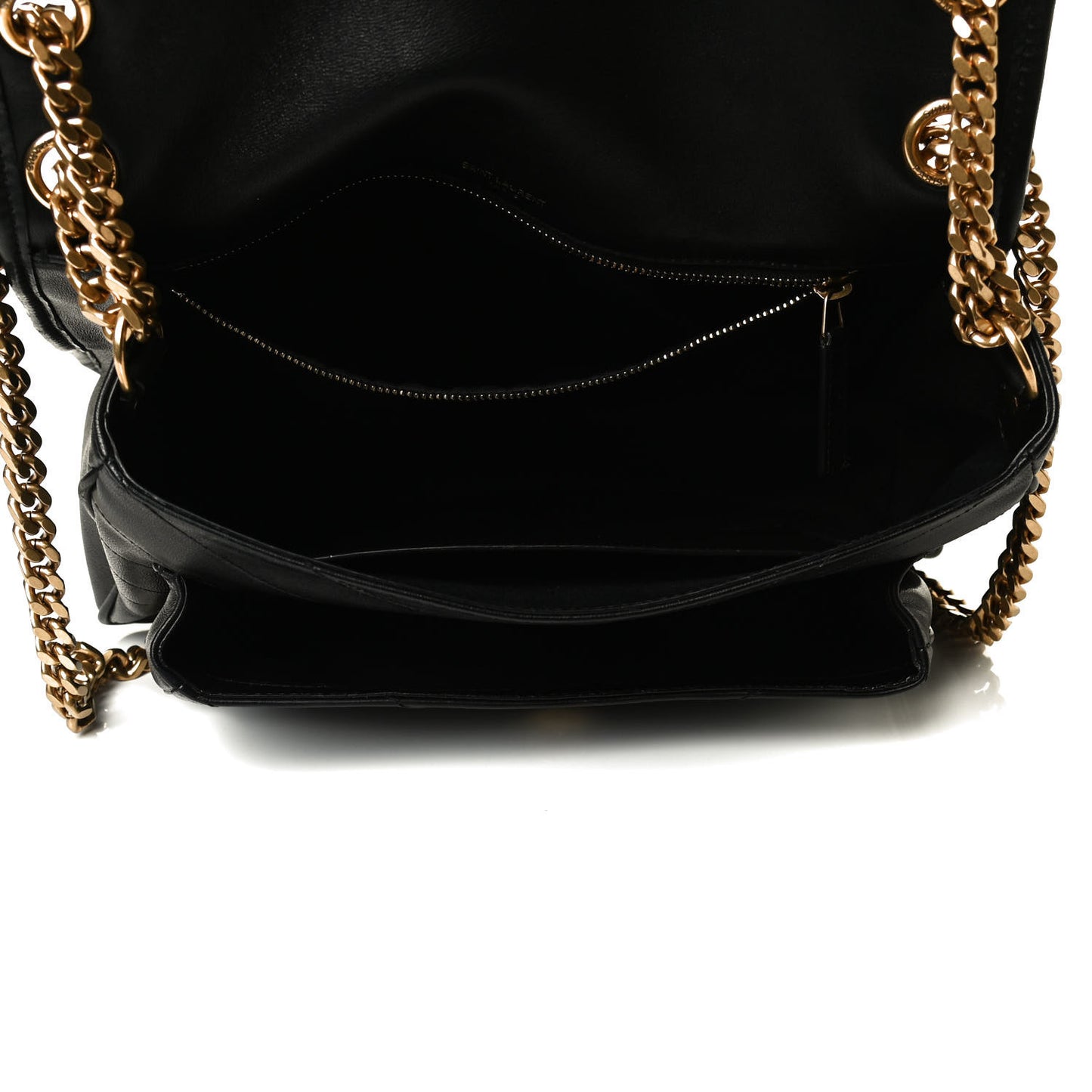 Lambskin Matelasse Monogram Medium Niki Chain Satchel Black