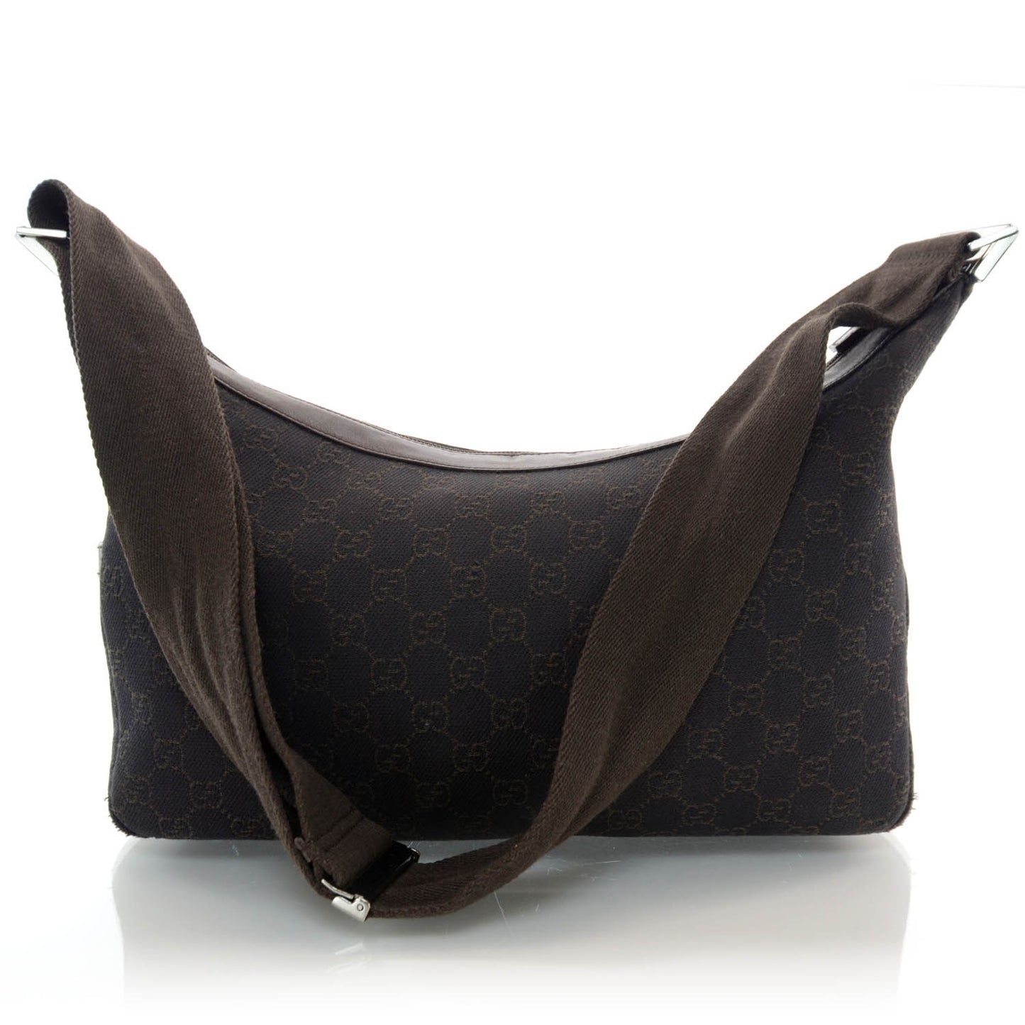Denim Monogram Shoulder Bag Brown