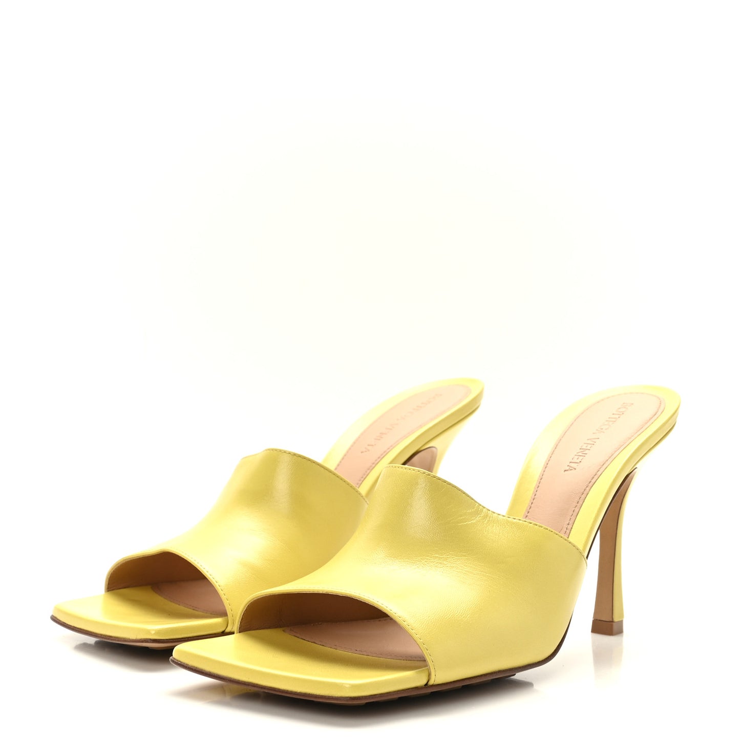 Lambskin Stretch Mule Sandals 40 Pear